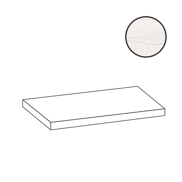 Ступени Flaviker Double Angolare Top Sx Linear White Lux PF60016048, цвет белый, поверхность полированная, прямоугольник, 320x1200