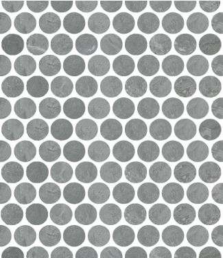 Мозаика Fap Roma Diamond Grigio Sup. Round Mosaico Brillante fNY9, цвет серый, поверхность глянцевая, прямоугольник, 295x325