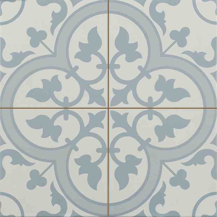 Керамогранит Etili Seramik Ledbury Powder Blue Pre-Cut, цвет белый голубой, поверхность матовая, квадрат, 450x450