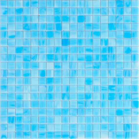 Мозаика Alma Mosaic Smalto SM42, цвет голубой, поверхность глянцевая, квадрат, 150x150