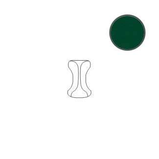 Спецэлементы Ce.Si Metro Angolo Finale Int. Rame, цвет зелёный, поверхность глянцевая, прямоугольник, 50x25