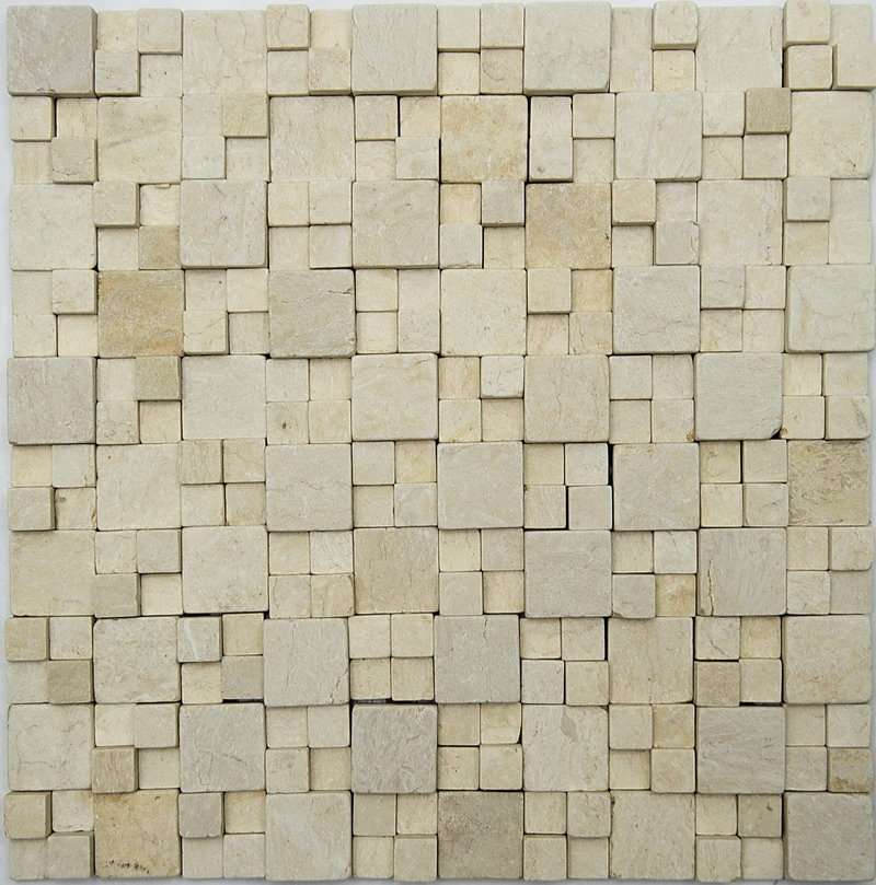 Мозаика NS Mosaic K-714, цвет серый, поверхность рельефная, квадрат, 300x300