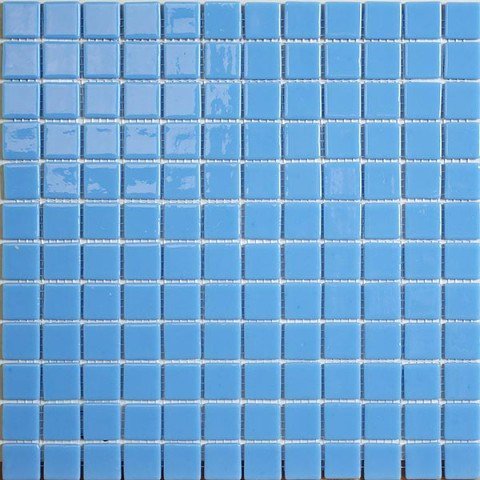 Мозаика Vidrepur Colors № 102 (На Сцепке), цвет голубой, поверхность глянцевая, прямоугольник, 317x396