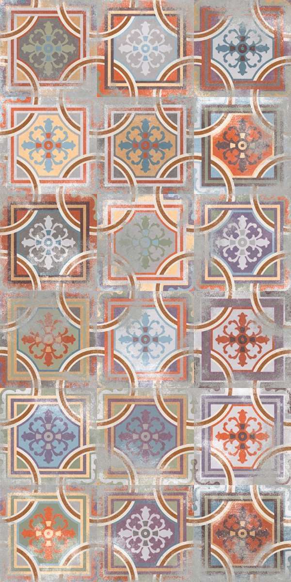 Декоративные элементы Vives 1900 Comillas, цвет разноцветный, поверхность матовая, квадрат, 200x200