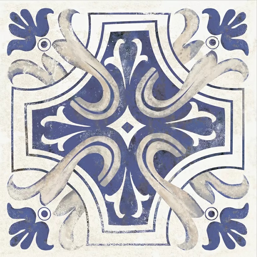 Керамогранит Alborz Ceramic Sayan Cheetah, цвет белый синий, поверхность матовая, квадрат, 300x300