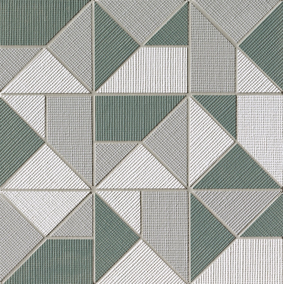 Мозаика Fap Milano&Wall Salvia Origami Mosaico fNVX, цвет серый зелёный, поверхность матовая, квадрат, 305x305
