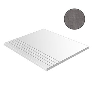 Ступени Vives Ruhr-SPR Plomo Peldano, цвет серый, поверхность полированная, прямоугольник, 443x893