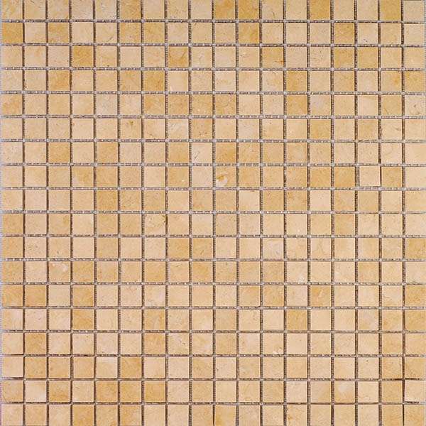 Мозаика Premium Marble Jerusalem Gold Tumbled, цвет бежевый, поверхность матовая, квадрат, 300x300
