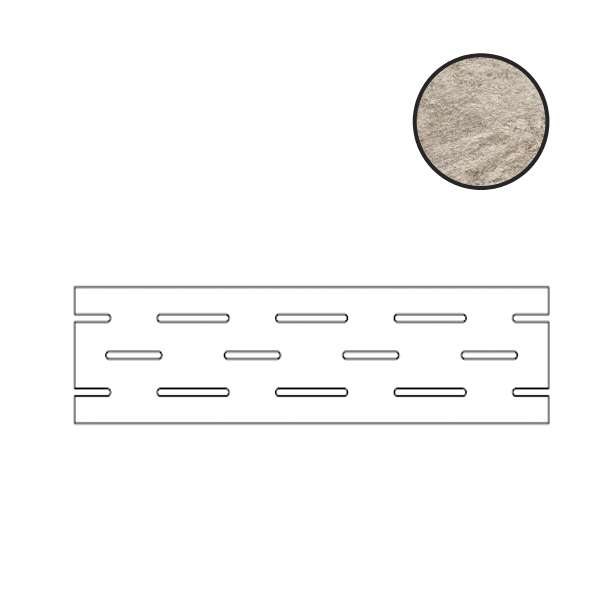 Спецэлементы Atlas Concorde Italy Norde Platino Griglia Sx A5WS, цвет серый, поверхность матовая, прямоугольник, 200x600