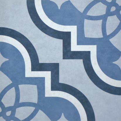 Декоративные элементы Heralgi Tempo Vie Blue, цвет голубой, поверхность матовая, квадрат, 200x200
