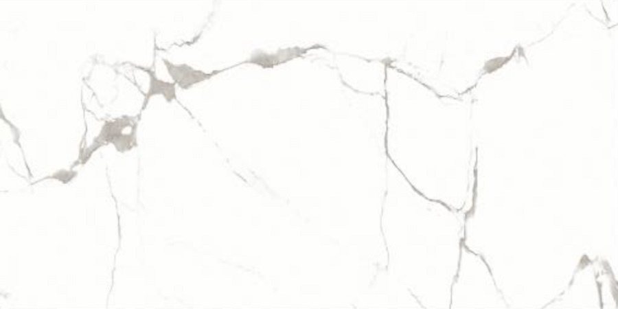 Керамогранит Maimoon Statuario Fluence, цвет белый, поверхность полированная, прямоугольник, 600x1200