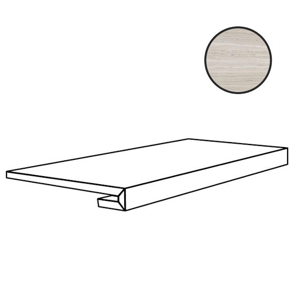 Ступени Floor Gres Biotech Stonewood Nat 9mm Gradino 779036, цвет серый бежевый, поверхность натуральная, прямоугольник, 330x1200