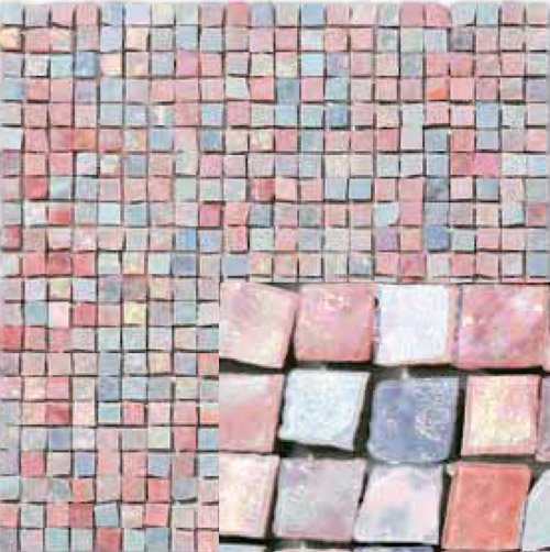 Мозаика Ker-av Mosaico Vero Perla Geranio (1X1) KER-MV202, цвет розовый, поверхность глянцевая, квадрат, 300x300