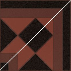 Вставки Vives Barnet Cantonera Basidon Terra, цвет терракотовый, поверхность матовая, квадрат, 158x158