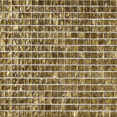 Мозаика Art & Natura Murano Specchio 26 15mm, цвет жёлтый, поверхность глянцевая, квадрат, 300x300