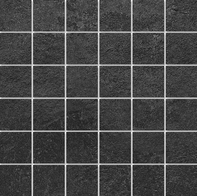 Мозаика Kerama Marazzi Декор Про Стоун черный мозаичный DD200720\MM, цвет чёрный, поверхность матовая, квадрат, 300x300