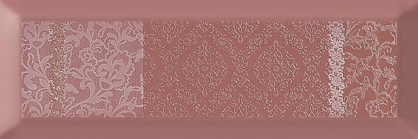 Декоративные элементы Gracia Ceramica Metro Lacroix Decor 04, цвет бордовый, поверхность глянцевая, прямоугольник, 100x300