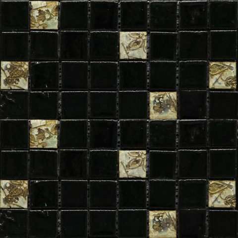 Мозаика Gaudi Vint-15(3), цвет чёрно-белый, поверхность глазурованная, квадрат, 280x280