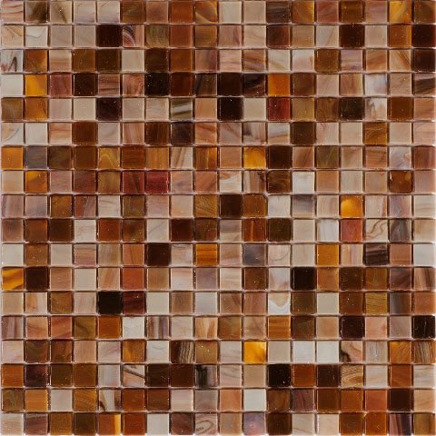 Мозаика Alma Mosaic Opaco N543, цвет коричневый, поверхность глянцевая, квадрат, 295x295