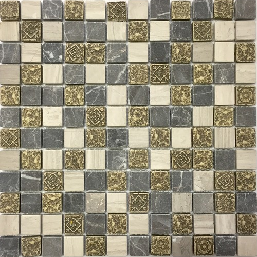 Мозаика NS Mosaic K-736, цвет разноцветный, поверхность матовая, квадрат, 298x298