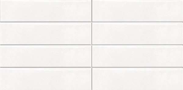 Керамическая плитка Dual Gres Luken White Gloss, цвет белый, поверхность глянцевая, под кирпич, 300x600