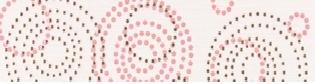 Бордюры Piastrella Анселия 5 Декор, цвет розовый, поверхность матовая, прямоугольник, 97x300