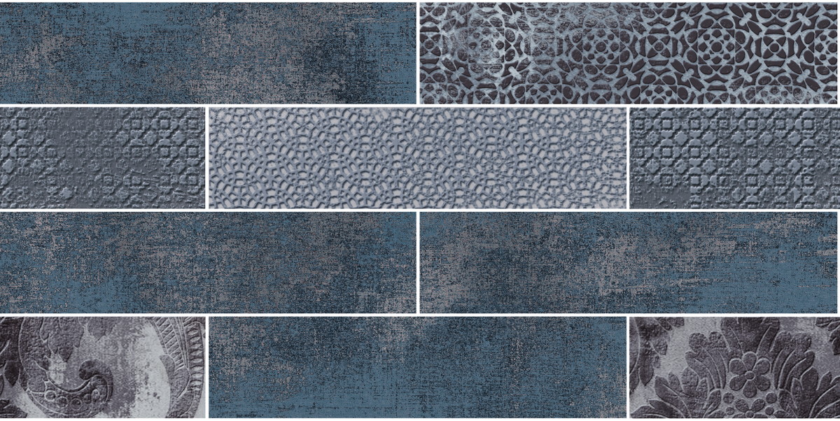 Декоративные элементы Caesar Layers Trend Decori Wire03 ADJ6, цвет синий, поверхность натуральная, прямоугольник, 300x600