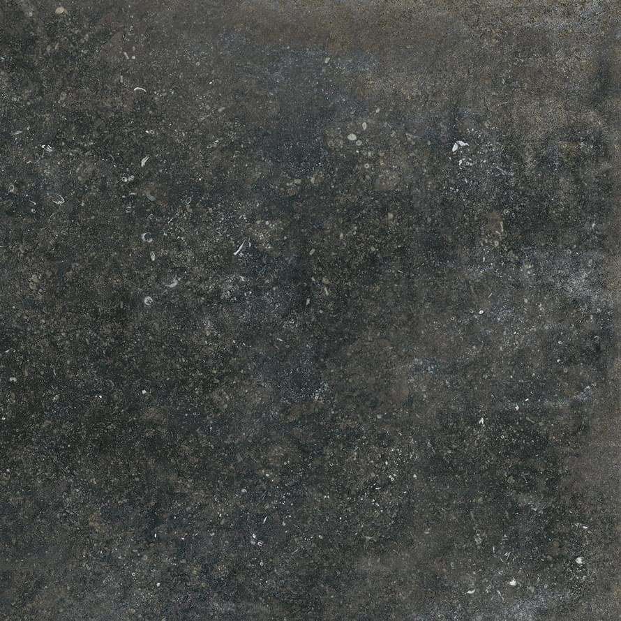 Керамогранит Floor Gres Airtech London Black Nat Ret 760248, цвет чёрный тёмный, поверхность матовая натуральная, квадрат, 600x600
