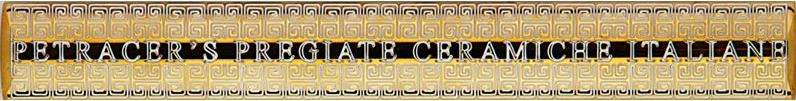 Бордюры Petracers Grand Elegance Gold Sigaro Oro Con Griffe E Cornice, цвет жёлтый, поверхность глянцевая, прямоугольник, 25x200