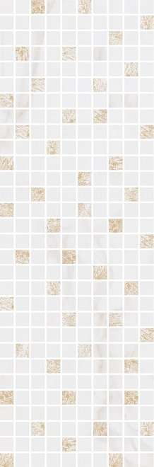 Декоративные элементы Kerama Marazzi Декор Астория белый мозаичный MM12112, цвет белый, поверхность глянцевая, прямоугольник, 250x750