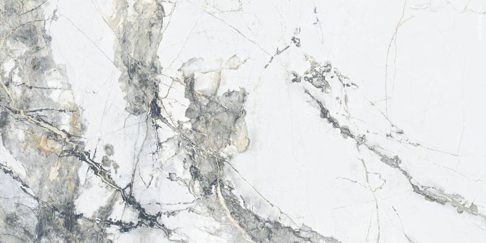 Керамогранит Casati Ceramica Pelledium Marble, цвет белый серый, поверхность полированная, прямоугольник, 600x1200