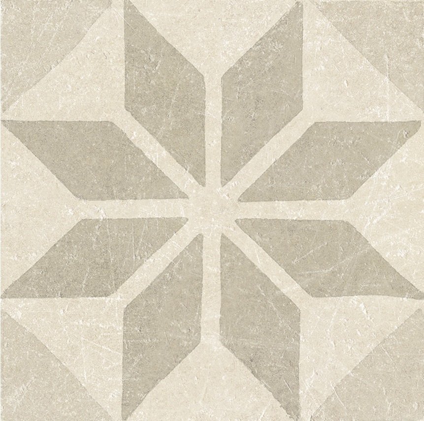 Керамическая плитка Cifre Decor Star Ivory, цвет бежевый, поверхность матовая, квадрат, 200x200