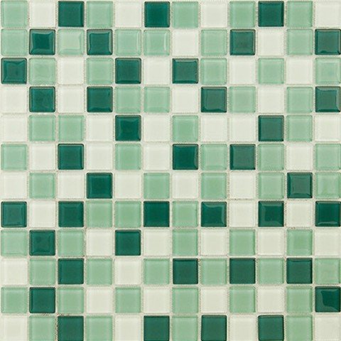 Мозаика Caramelle Mosaic Acquarelle Peppermint (Стекло), цвет зелёный, поверхность глянцевая, квадрат, 298x298