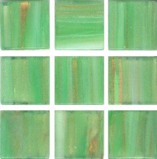 Мозаика Irida Space И10.122(6), цвет зелёный, поверхность глянцевая, квадрат, 318x318