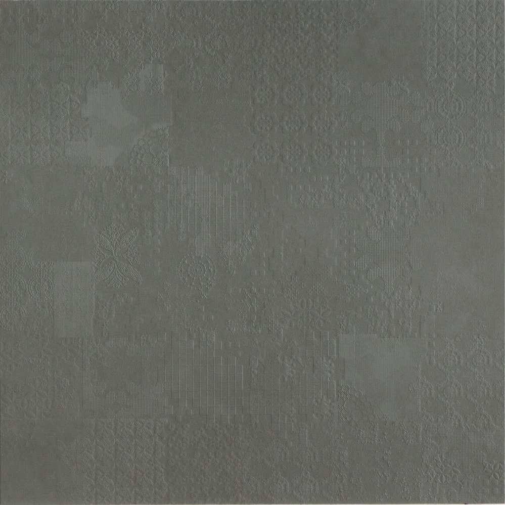Керамогранит Mutina Dechirer Decor Piombo PUDD03, цвет серый, поверхность матовая, квадрат, 1200x1200