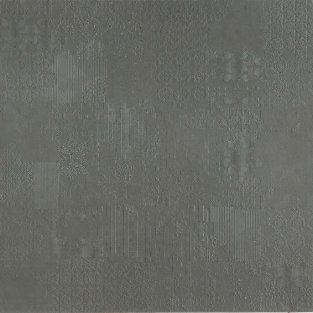 Керамогранит Mutina Dechirer Decor Piombo PUDD03, цвет серый, поверхность матовая, квадрат, 1200x1200