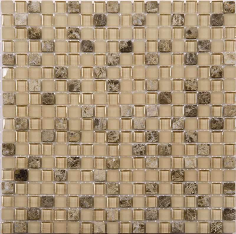 Мозаика NS Mosaic No-22, цвет бежевый, поверхность глянцевая, квадрат, 305x305