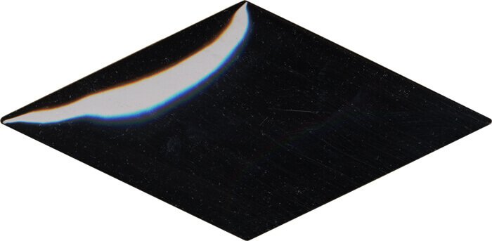 Керамическая плитка Cobsa Rombo Onice Negro, цвет чёрный, поверхность глянцевая, ромб, 100x200