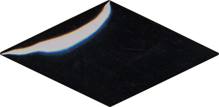 Керамическая плитка Cobsa Rombo Onice Negro, цвет чёрный тёмный, поверхность глянцевая, ромб, 100x200