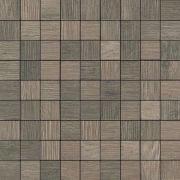 Мозаика Kronos Wood Side Nut Mosaico 6553, цвет коричневый, поверхность матовая, квадрат, 300x300