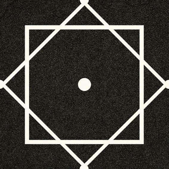 Керамогранит Vives Alameda Eliseos-R Grafito, цвет чёрно-белый, поверхность матовая, квадрат, 200x200