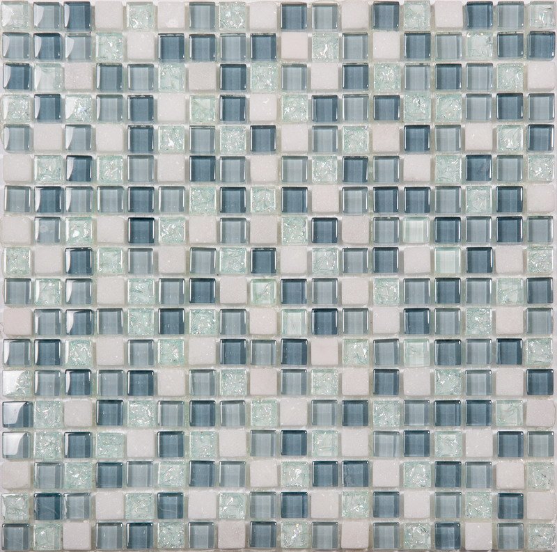 Мозаика NS Mosaic No-230, цвет серый, поверхность глянцевая, квадрат, 305x305