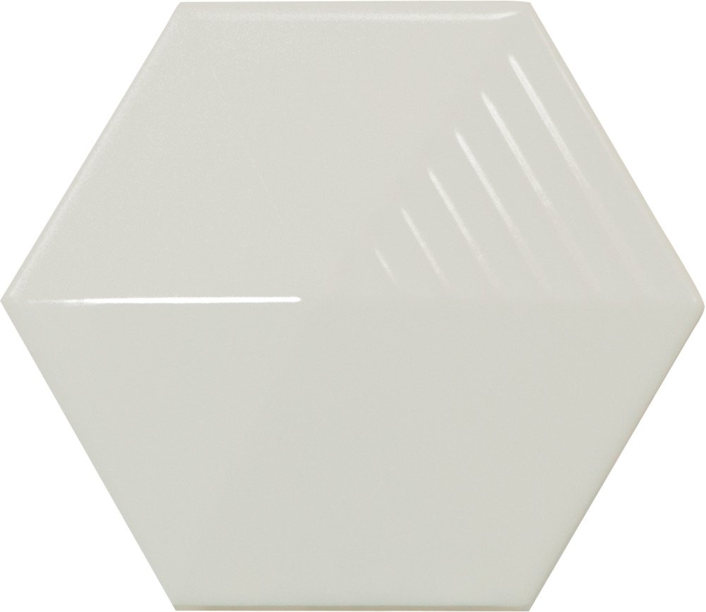 Керамическая плитка Equipe Magical 3 Umbrella Mint 23218, цвет зелёный, поверхность глянцевая 3d (объёмная), шестиугольник, 107x124