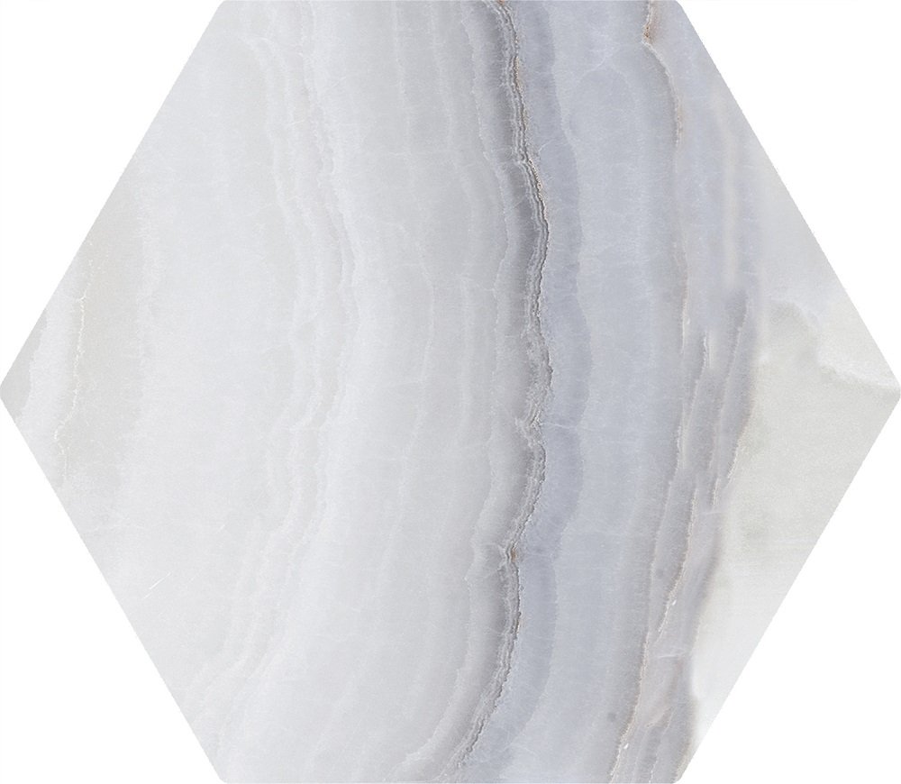 Керамическая плитка Oset Onyx Hex Grey, цвет серый, поверхность матовая, шестиугольник, 200x240
