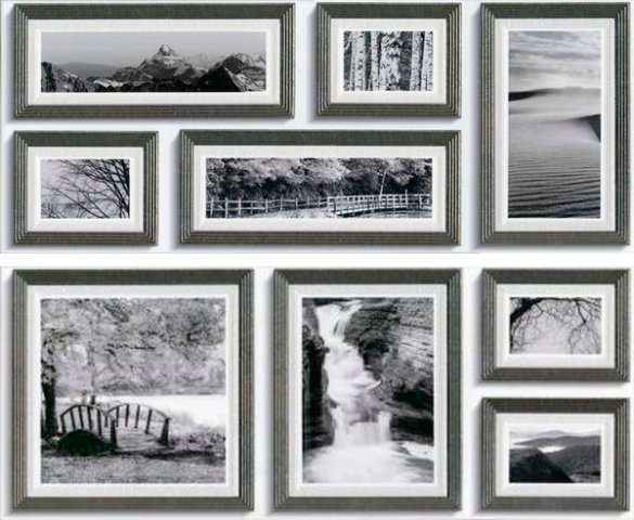 Декоративные элементы Keros Decorado Pictures, цвет чёрно-белый, поверхность глянцевая, прямоугольник, 400x500