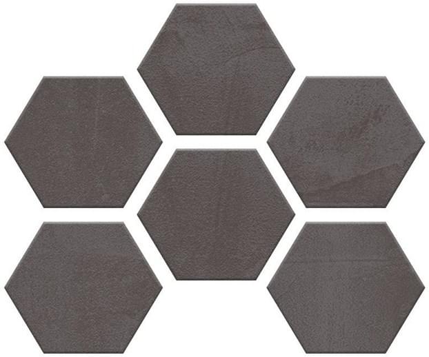 Мозаика Monocibec Thema Loft Esagonetta Mos 92849, цвет чёрный, поверхность матовая, шестиугольник, 300x400