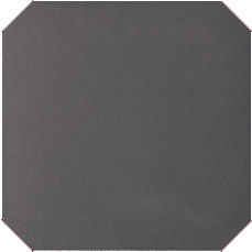 Керамическая плитка Grazia Retro Ottagono Coal REO2, цвет чёрный тёмный, поверхность матовая, восьмиугольник, 200x200