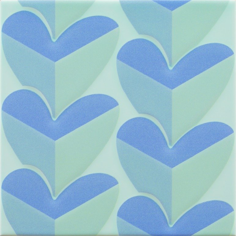 Керамическая плитка Pamesa Agatha Mille Cuori Navi, цвет голубой, поверхность глянцевая, квадрат, 250x250
