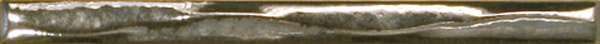 Бордюры Kerama Marazzi Карандаш Волна металл 181, цвет серый, поверхность глянцевая, прямоугольник, 15x200