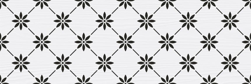 Керамическая плитка Lasselsberger Локивуд Паттерн 7264-0005, цвет чёрно-белый, поверхность матовая, прямоугольник, 200x600